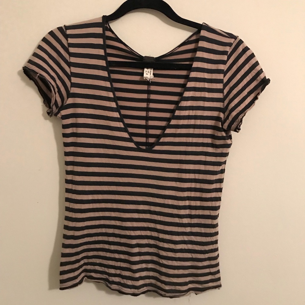 Free People Deep V T-Shirt